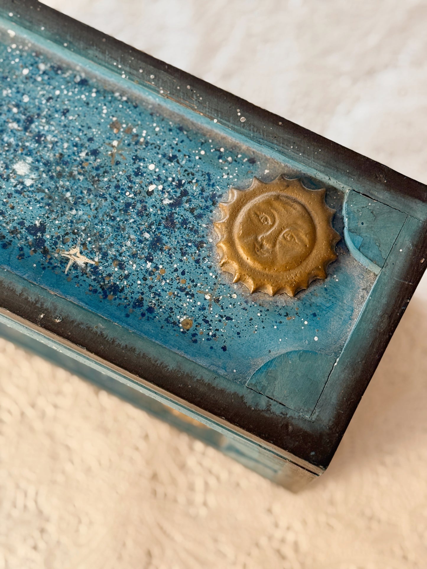 Vintage Celestial Whimsigoth Wooden Box