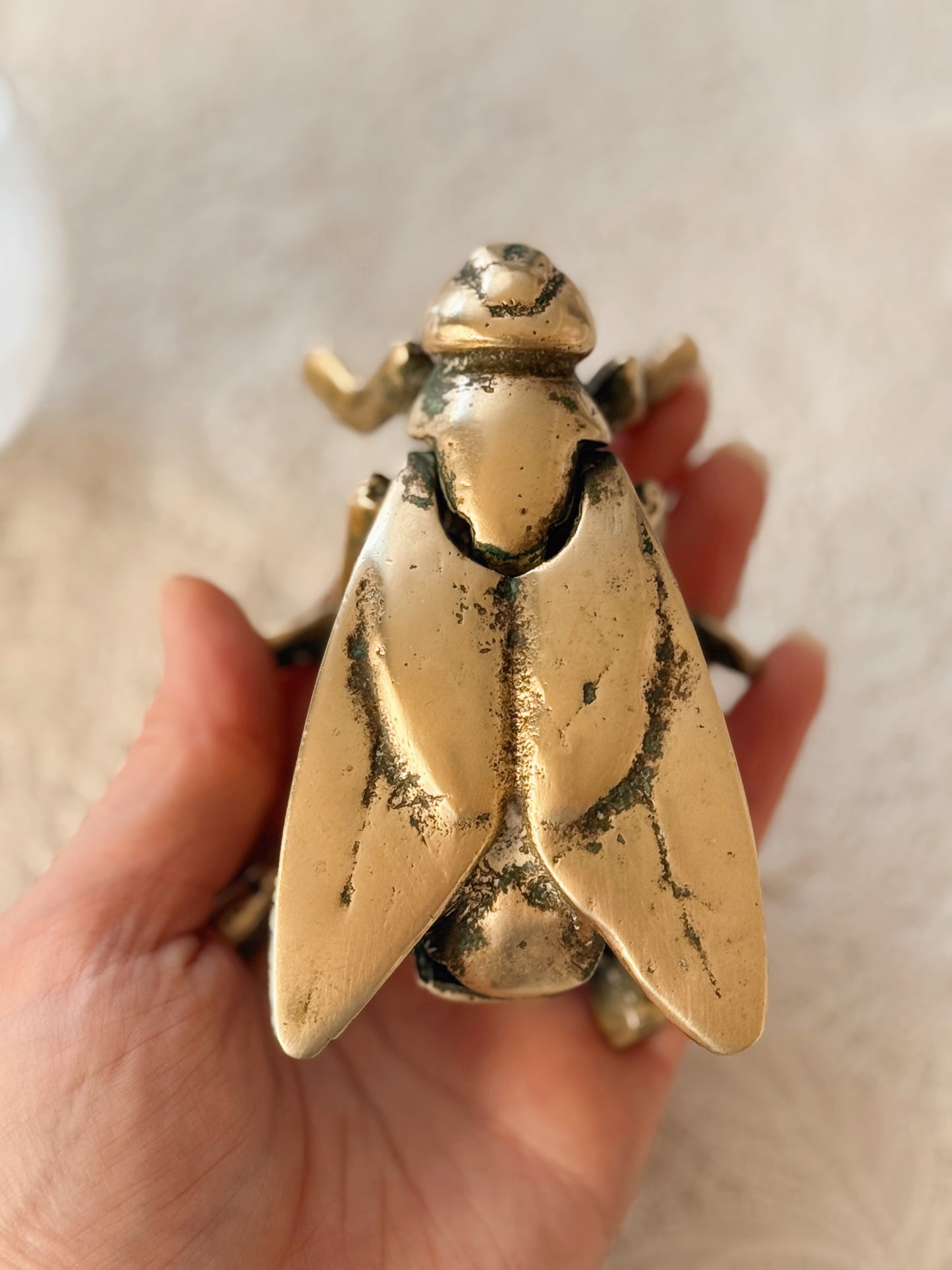 Vintage Brass Insect Trinket Dish