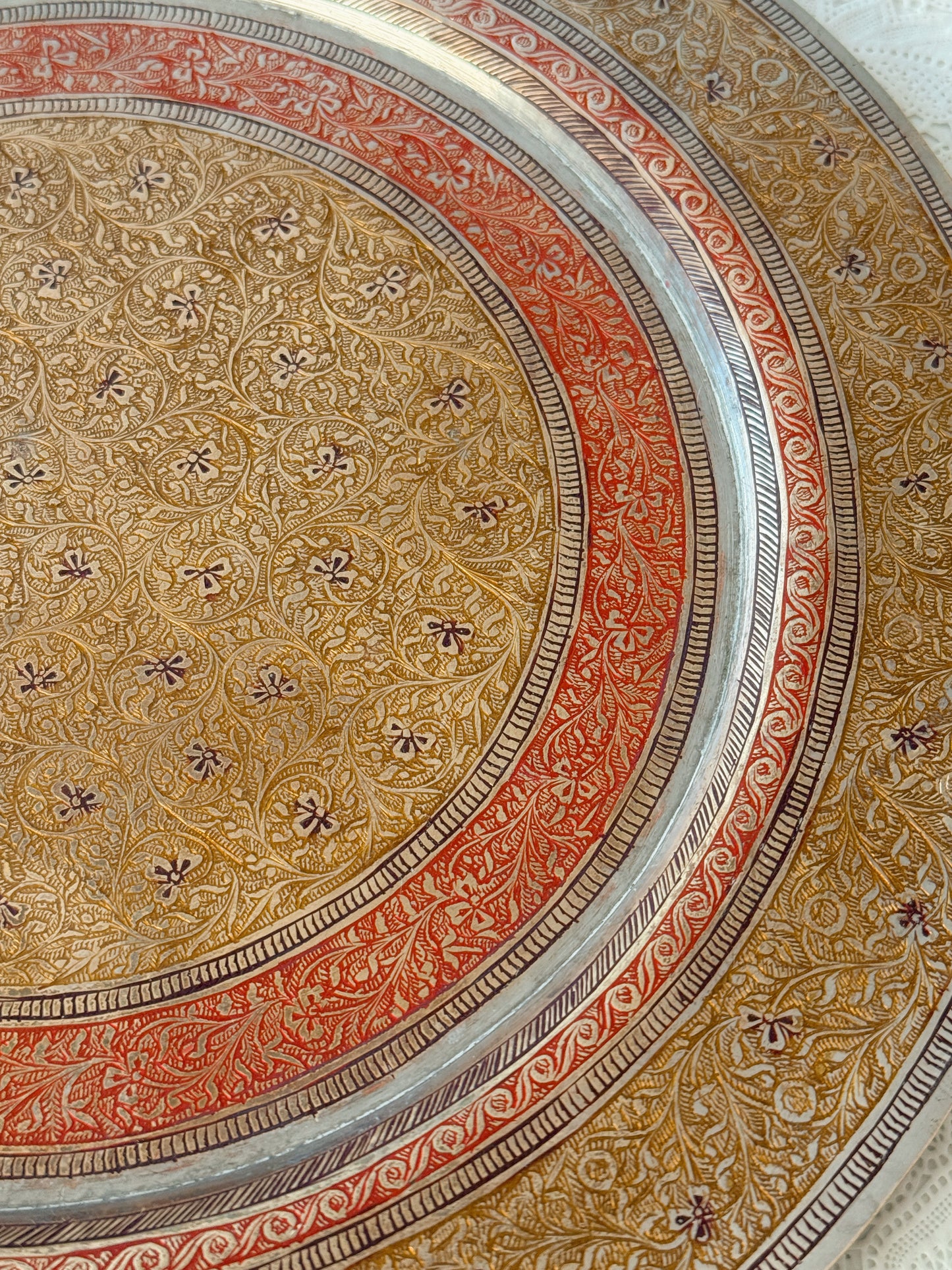 Vintage Brass + Red Spell Plate | Tray (UK ONLY)