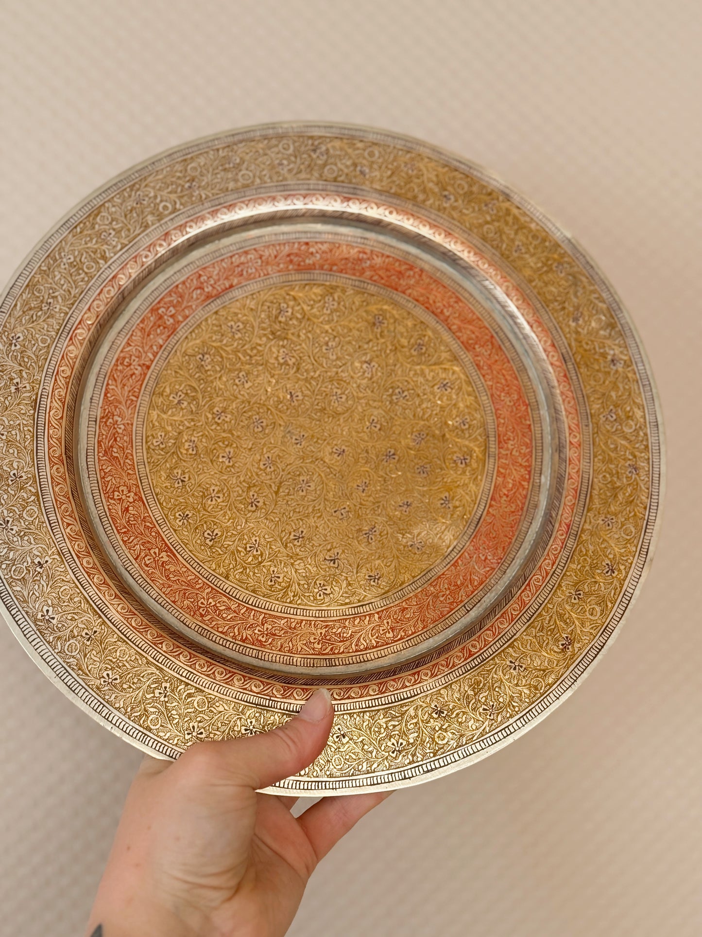Vintage Brass + Red Spell Plate | Tray (UK ONLY)