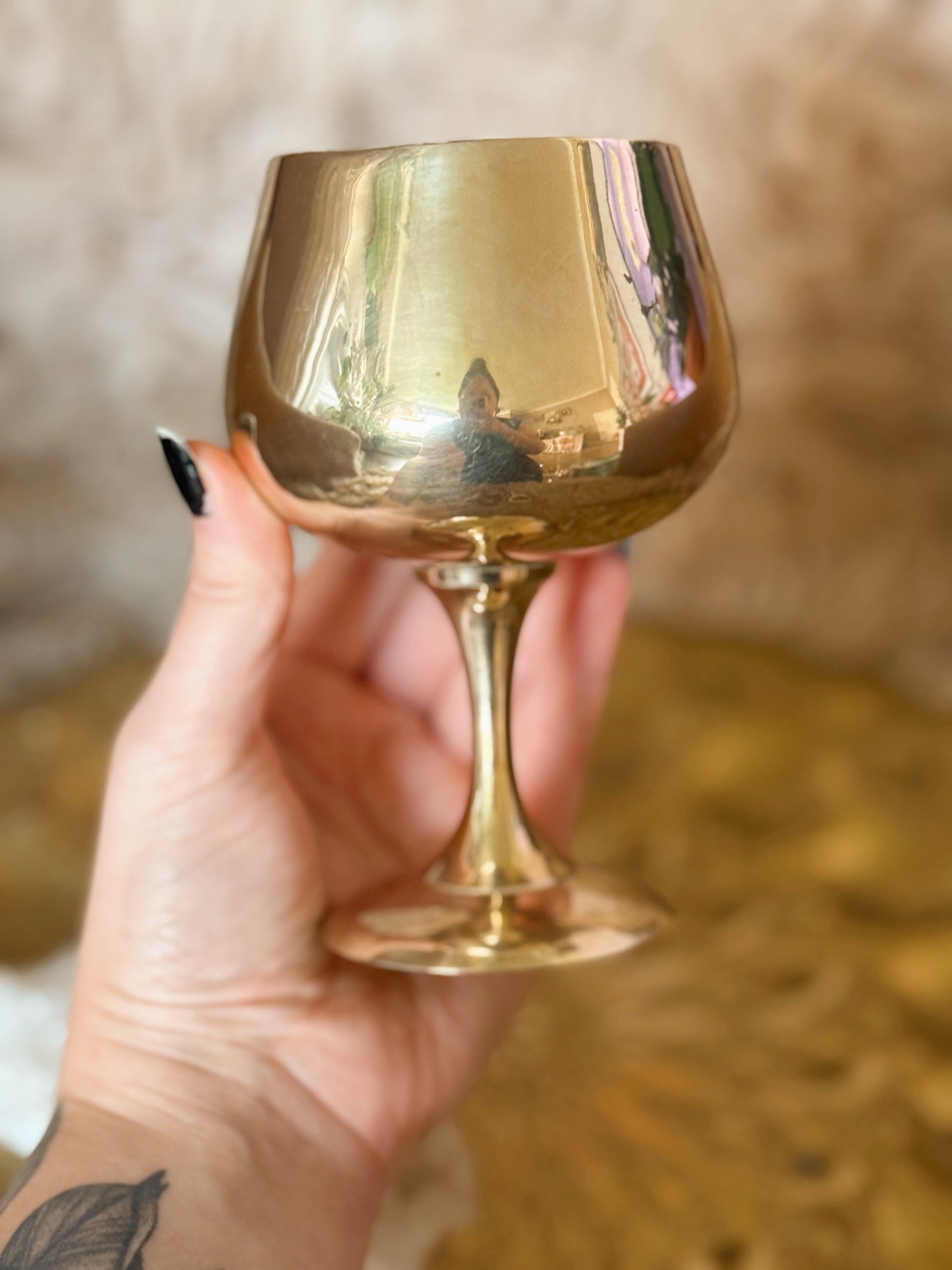 Vintage Brass Chalice
