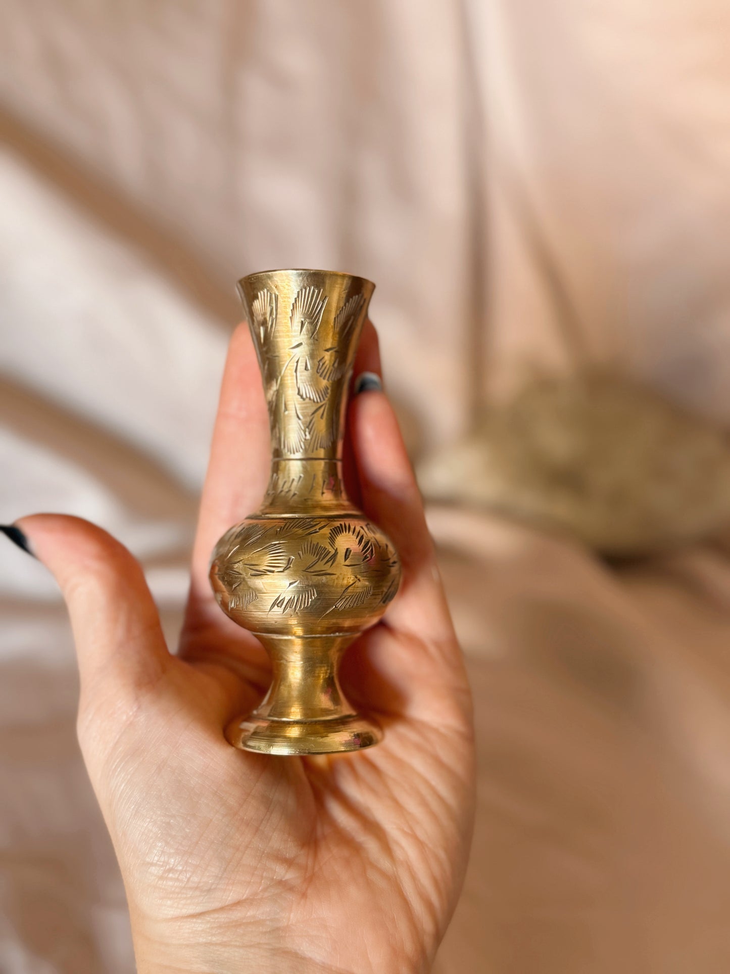 Vintage Brass Mini Bud Vase