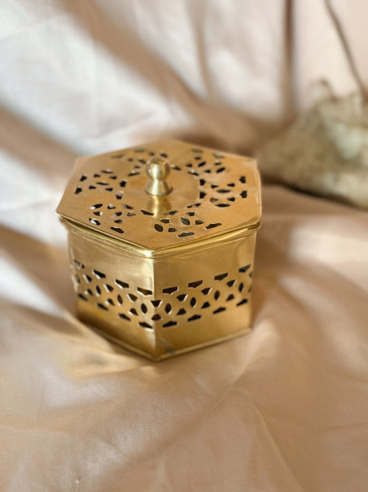 Vintage Brass Trinket Box