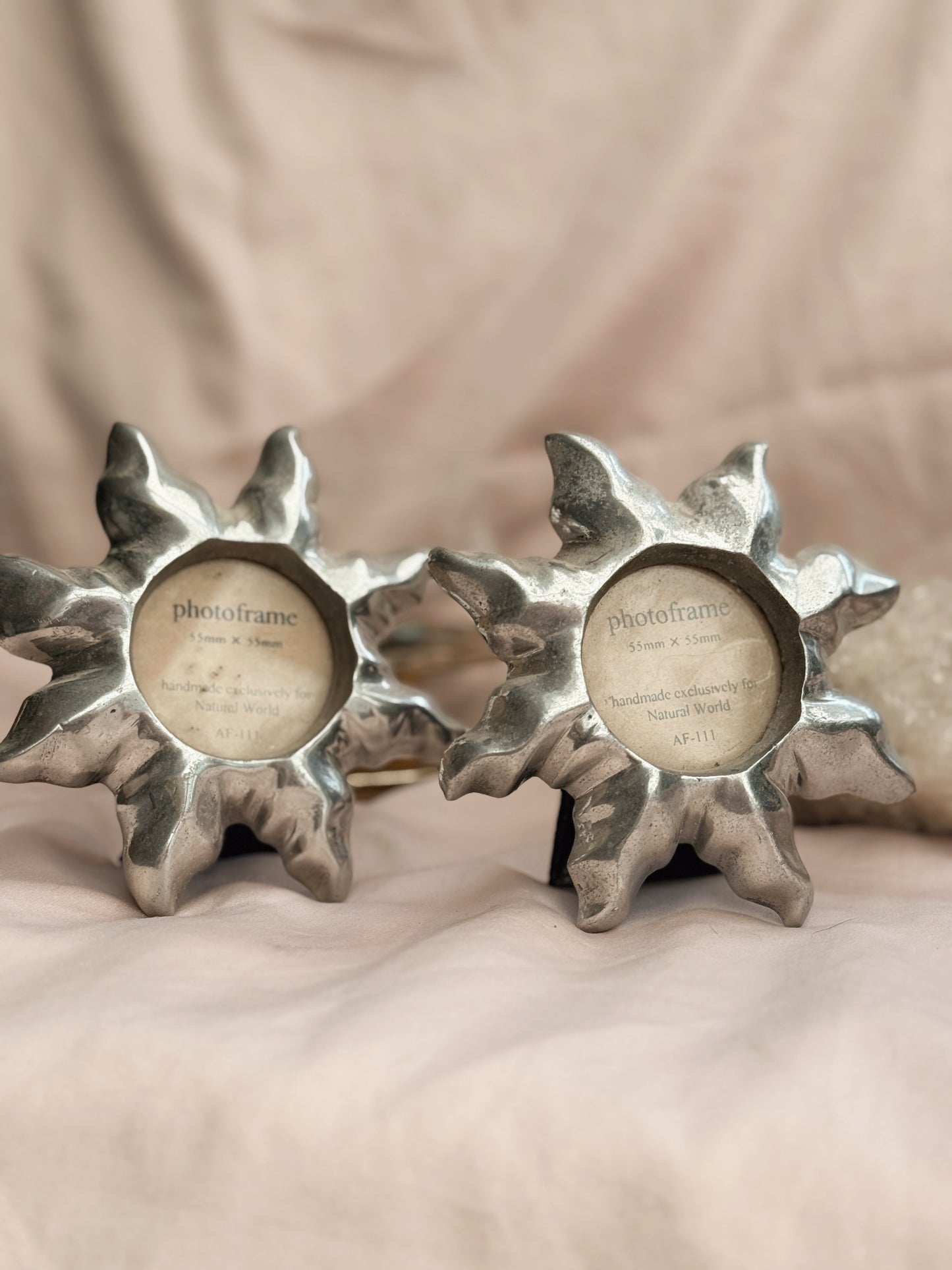 Vintage Silver Metal Sun Photo Frames