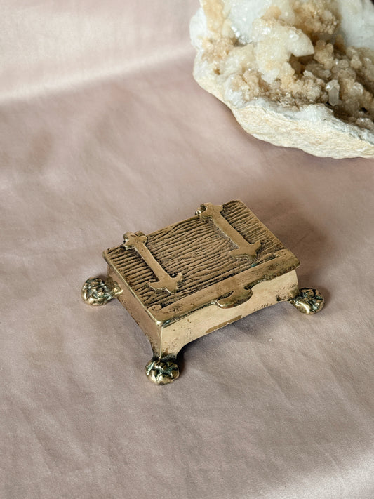 Vintage Brass Mini Trinket Box