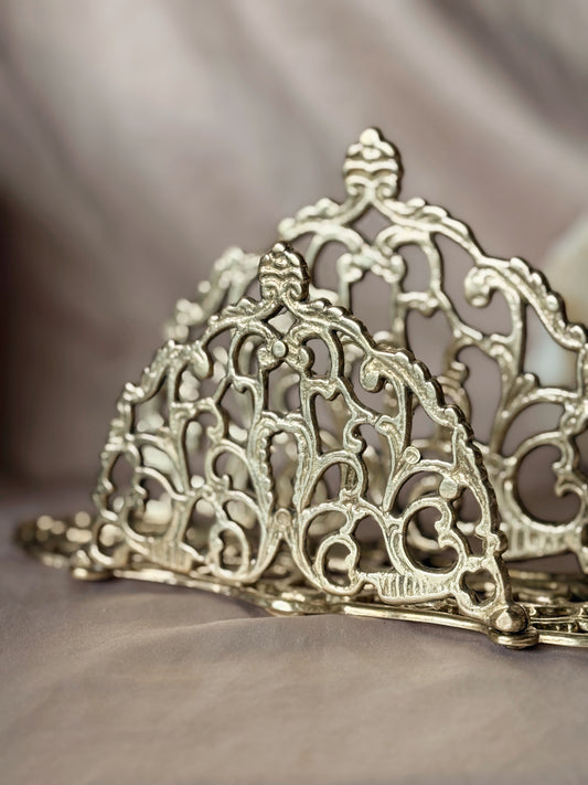 Vintage Brass Rococo Letter Rack