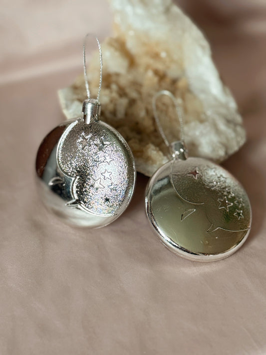 Vintage Silver Moon Face Decorations