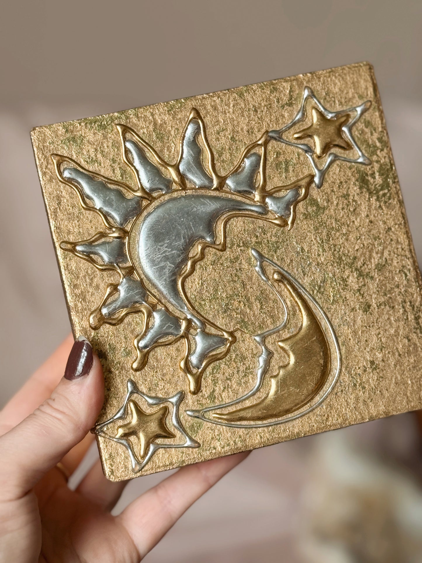 Vintage Sun + Moon Storage Box