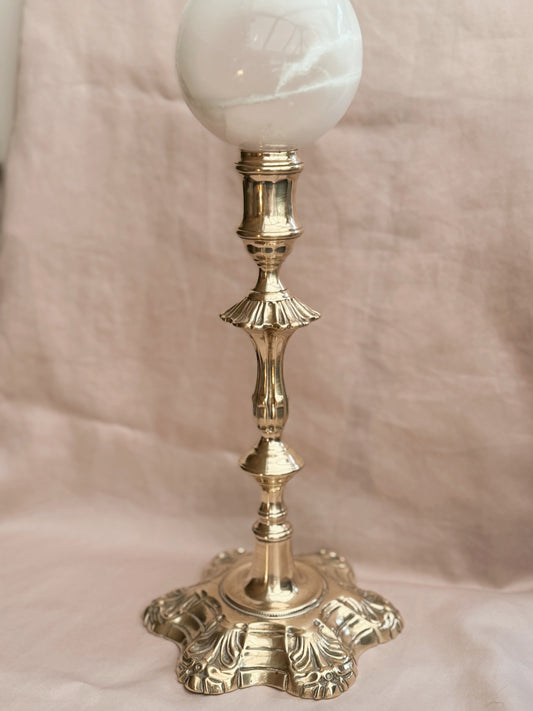 Vintage Large Brass Candlestick Holder