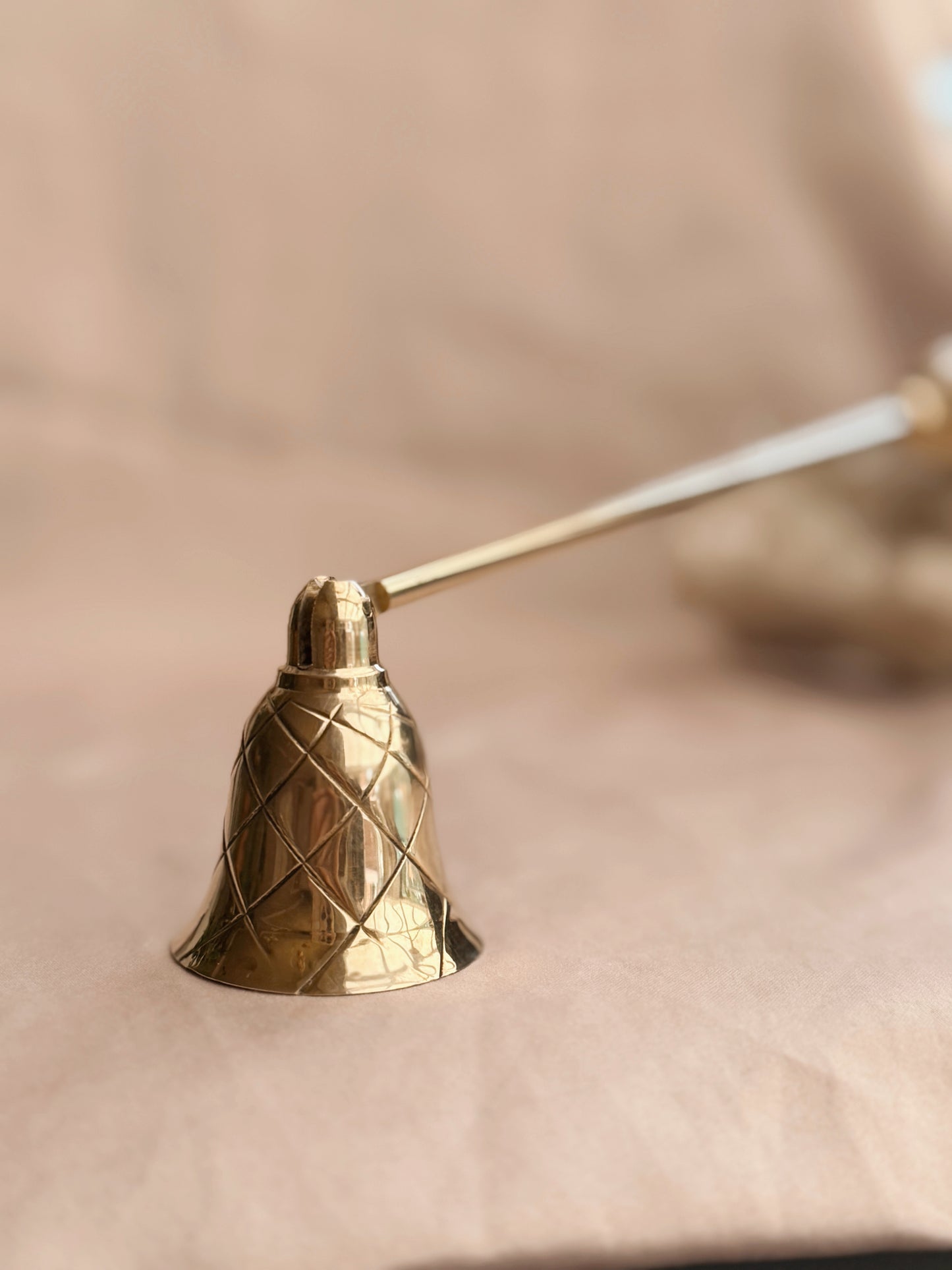 Vintage Brass + Enamel Candle Snuffer