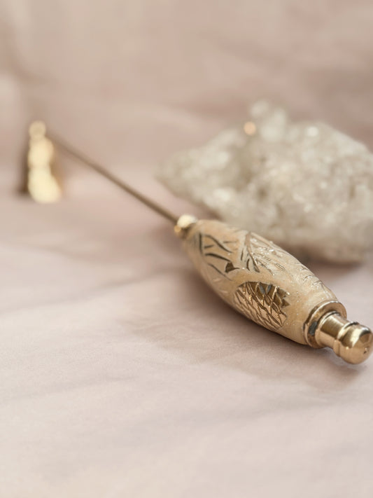 Vintage Brass + Enamel Candle Snuffer