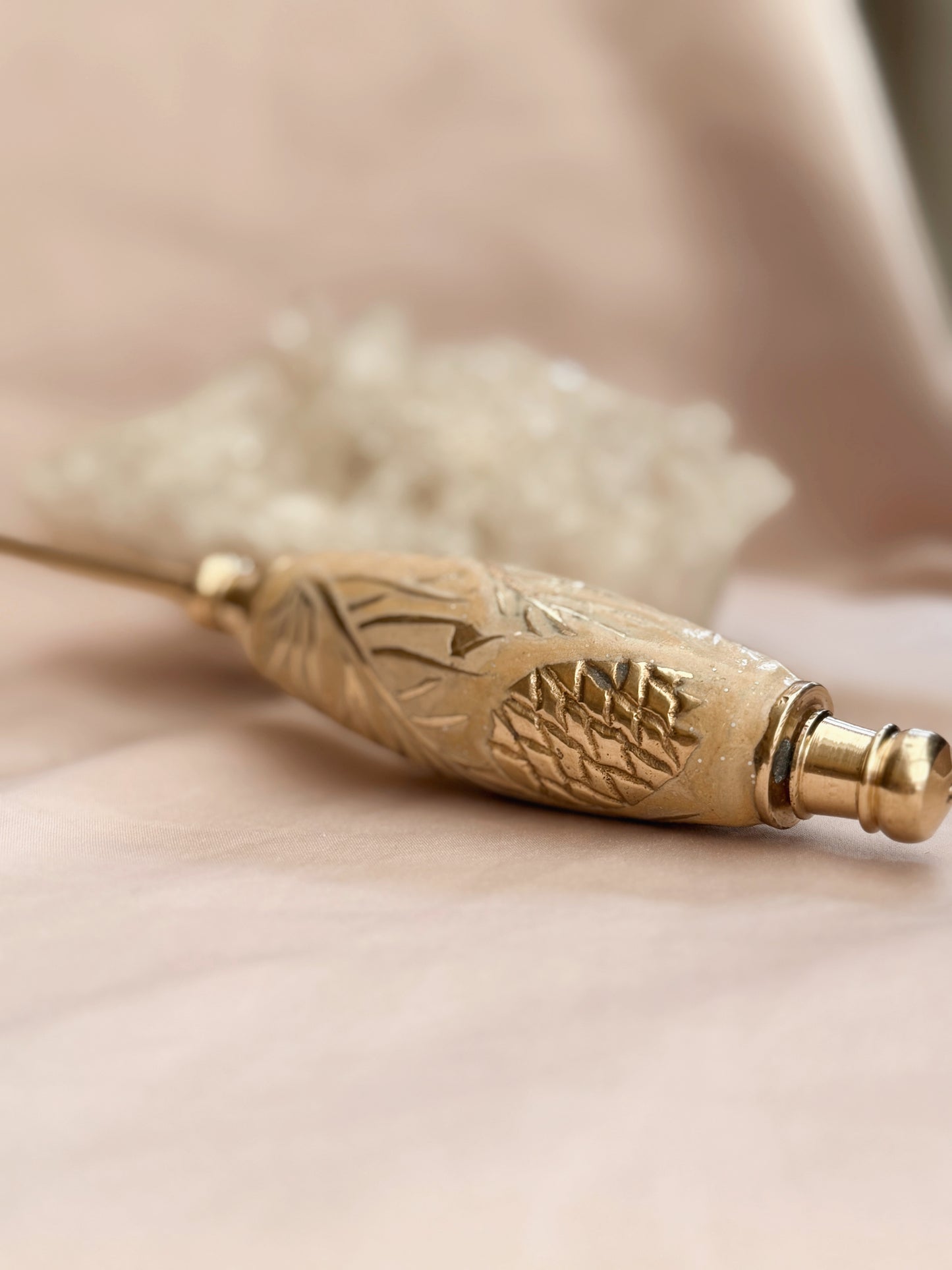 Vintage Brass + Enamel Candle Snuffer