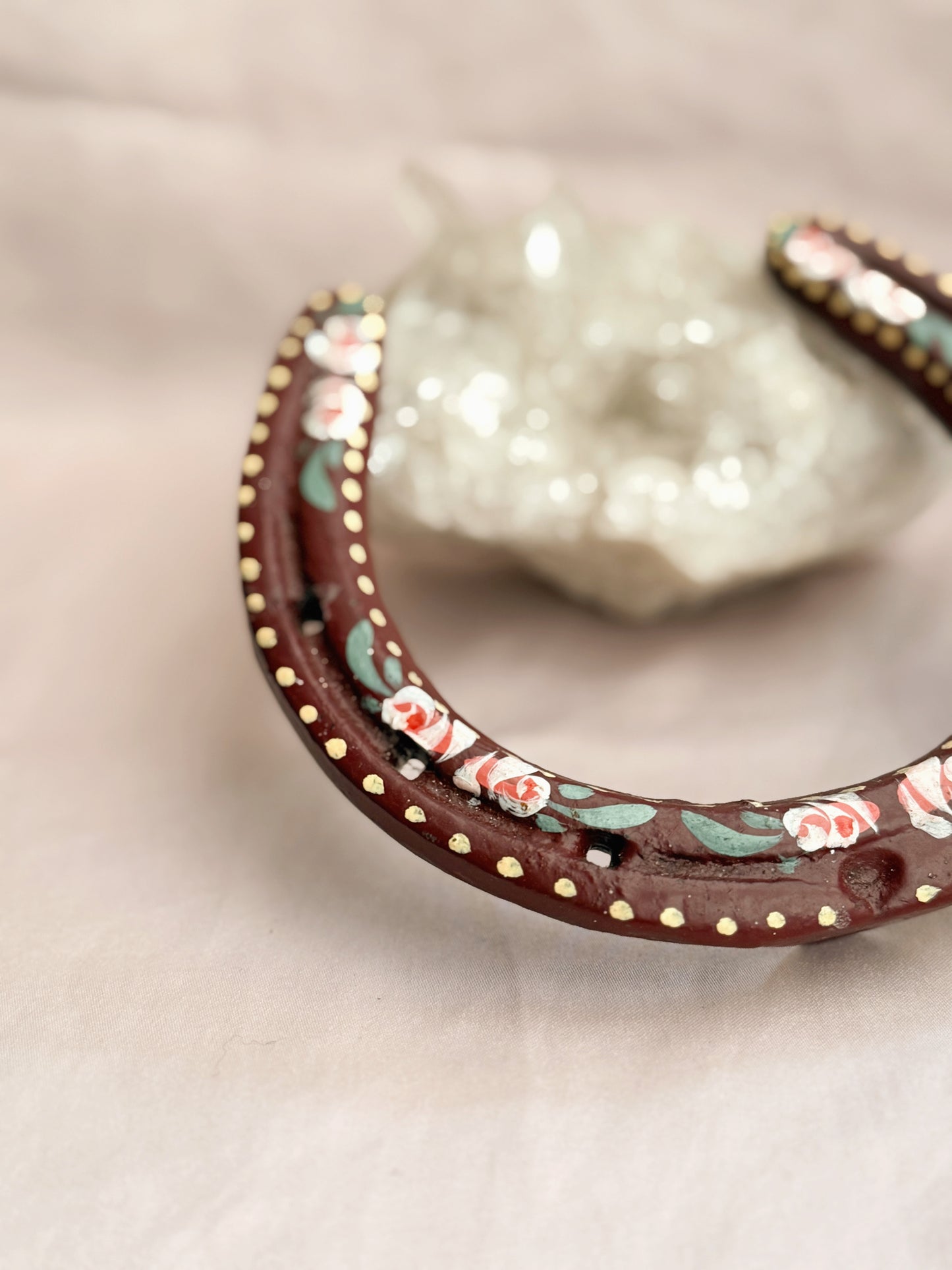 Vintage Painted Iron Horseshoe