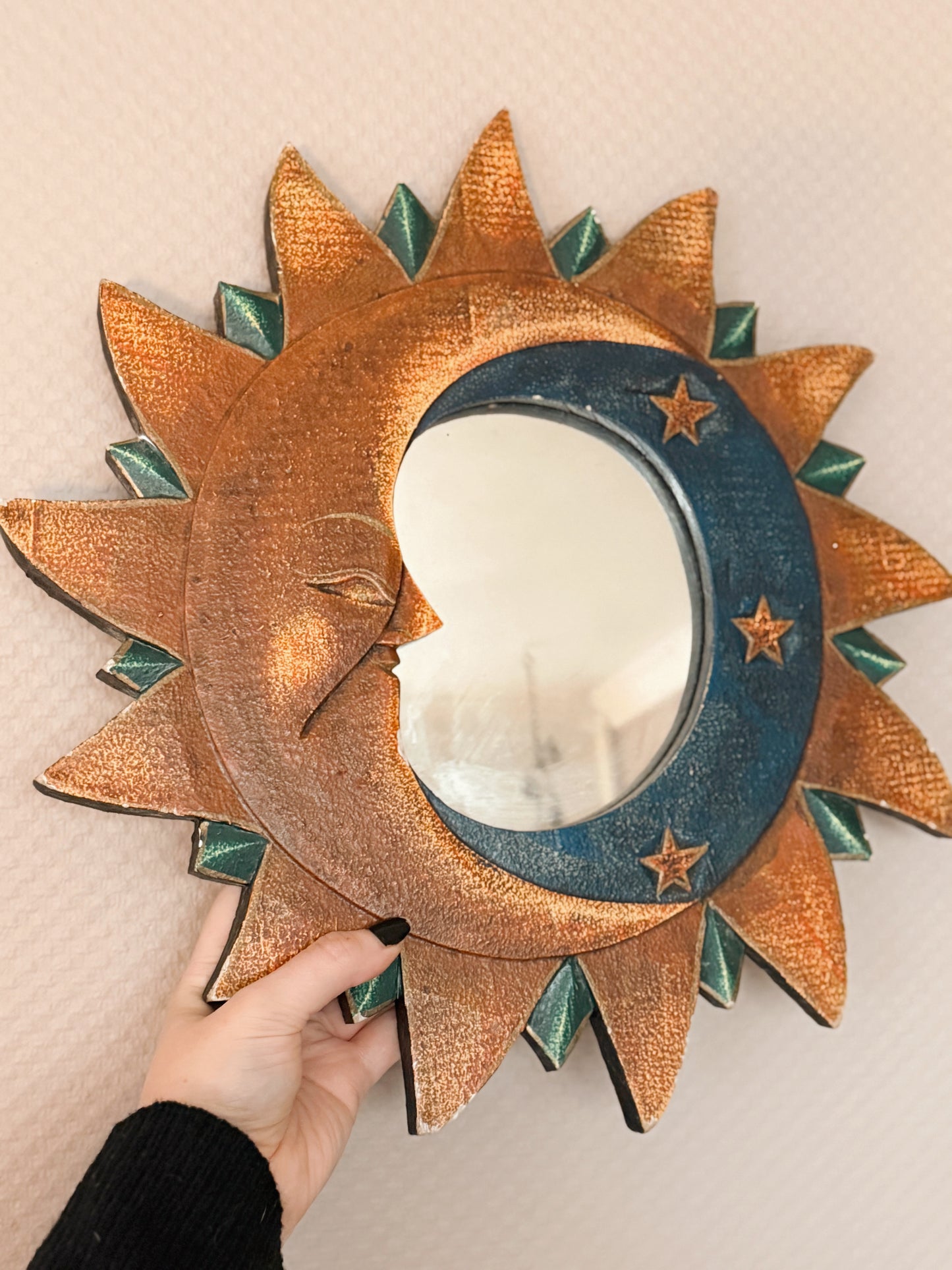 Vintage Moon + Sun Wall Mirror (UK ONLY)