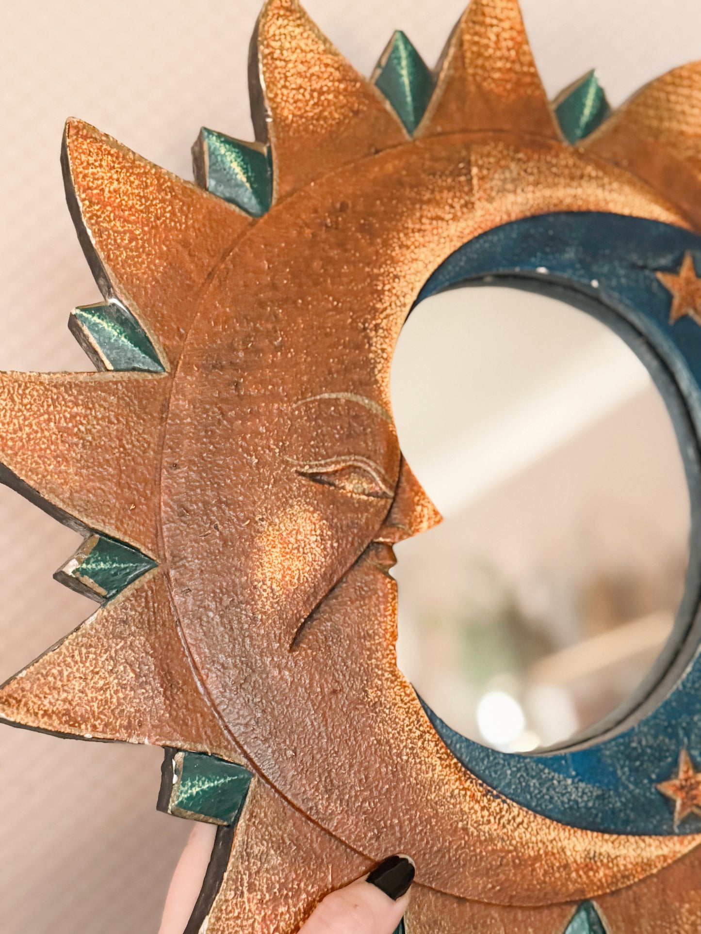 Vintage Moon + Sun Wall Mirror (UK ONLY)