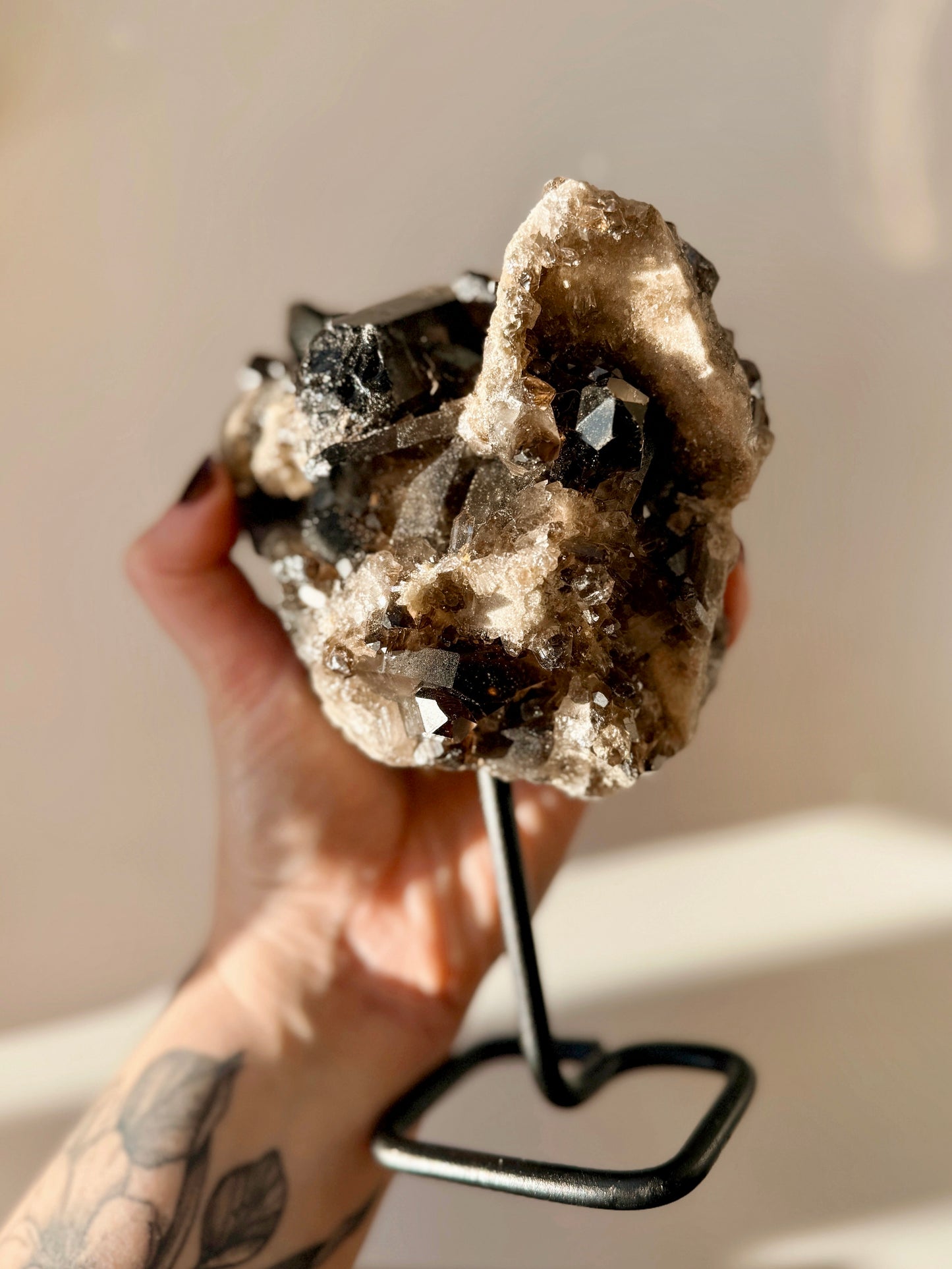 Large Smoky Quartz Cluster