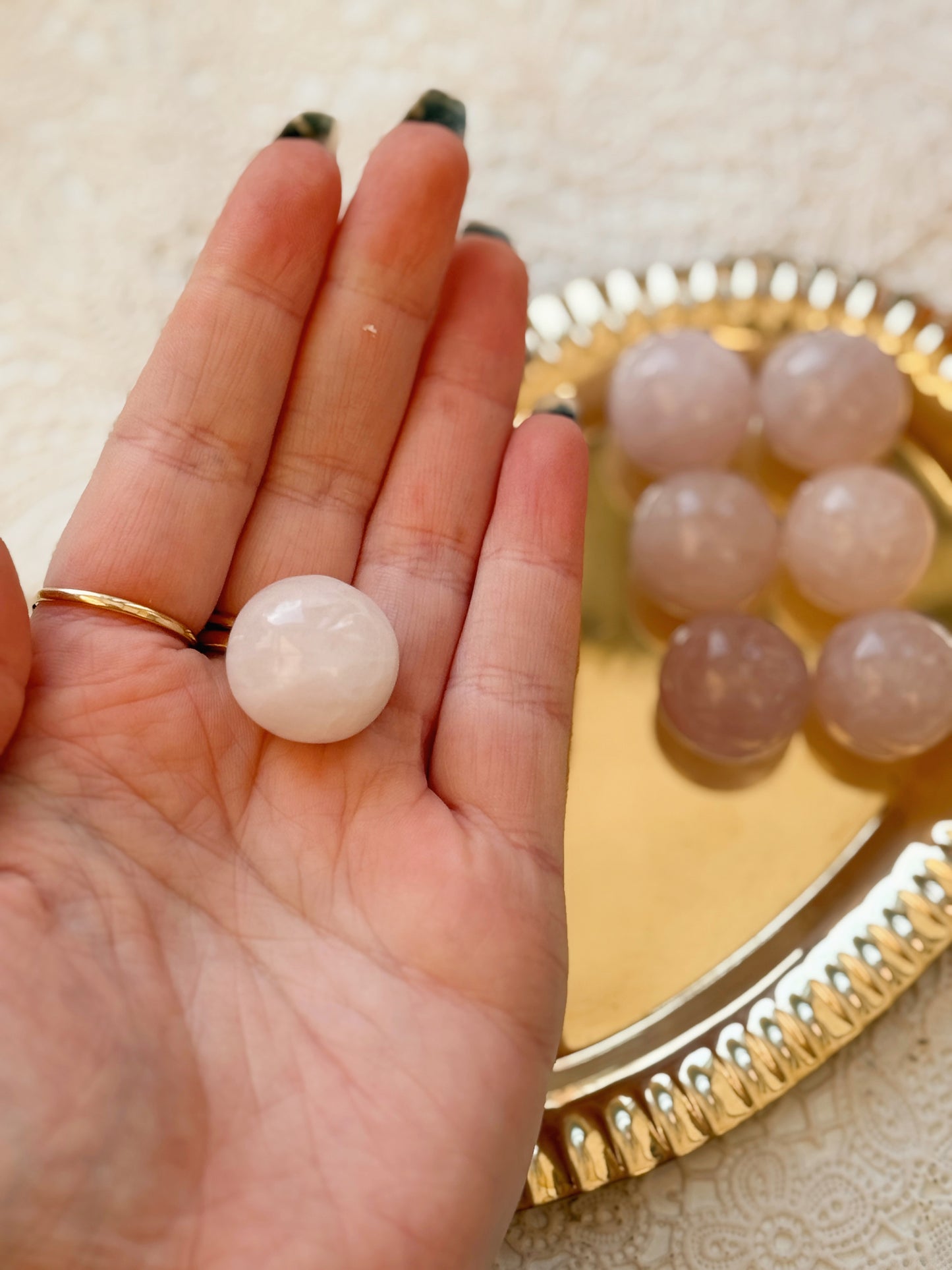 Rose Quartz Mini Crystal Spheres