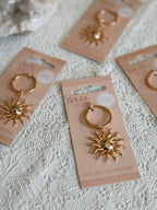 Gold Sun Celestial Keyring