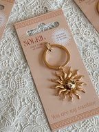Gold Sun Celestial Keyring