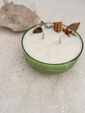 Money Manifestation Spell Candle | Vintage Glass