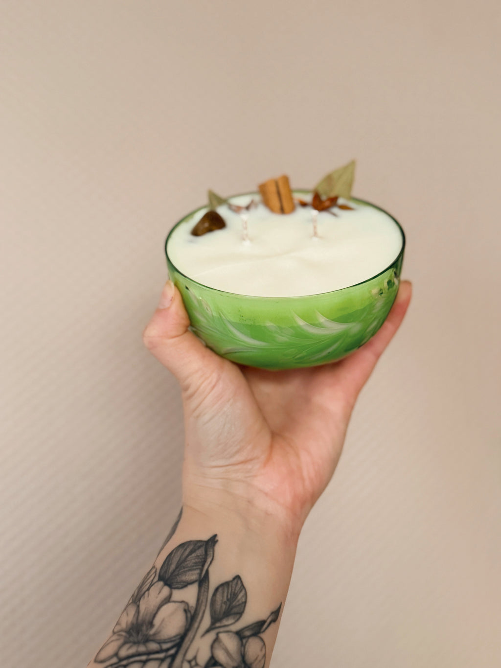 Money Manifestation Spell Candle | Vintage Glass