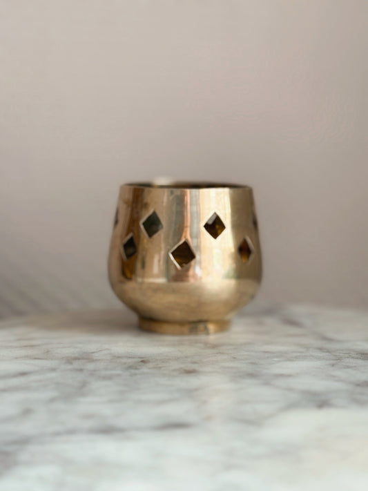 Vintage Brass Mini Tealight Holder