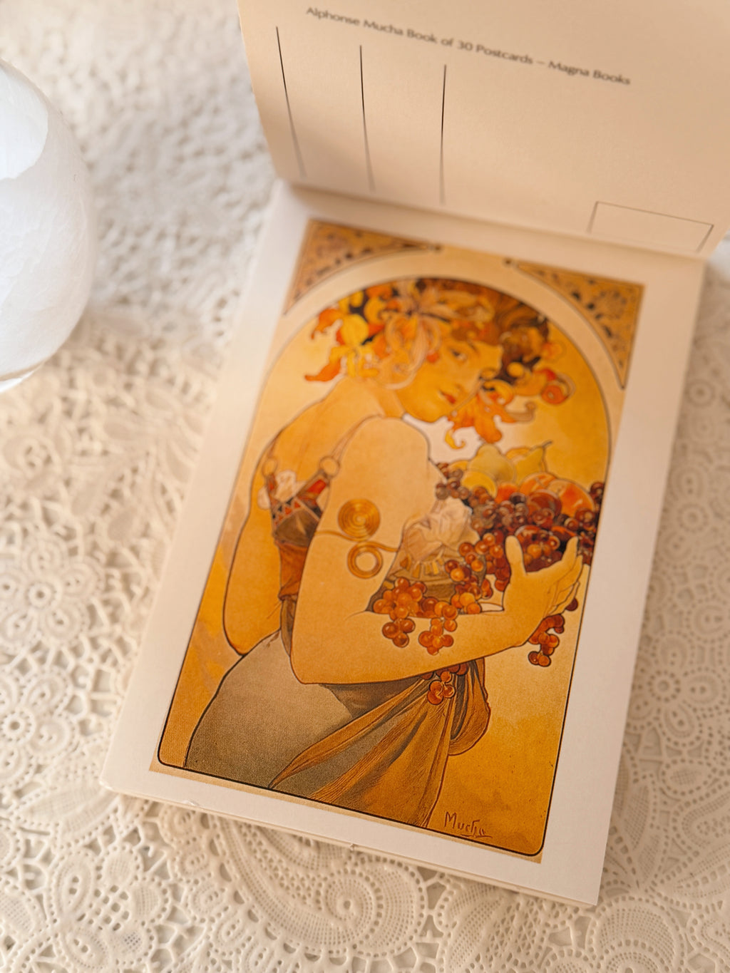 Vintage Mucha Postcard Book