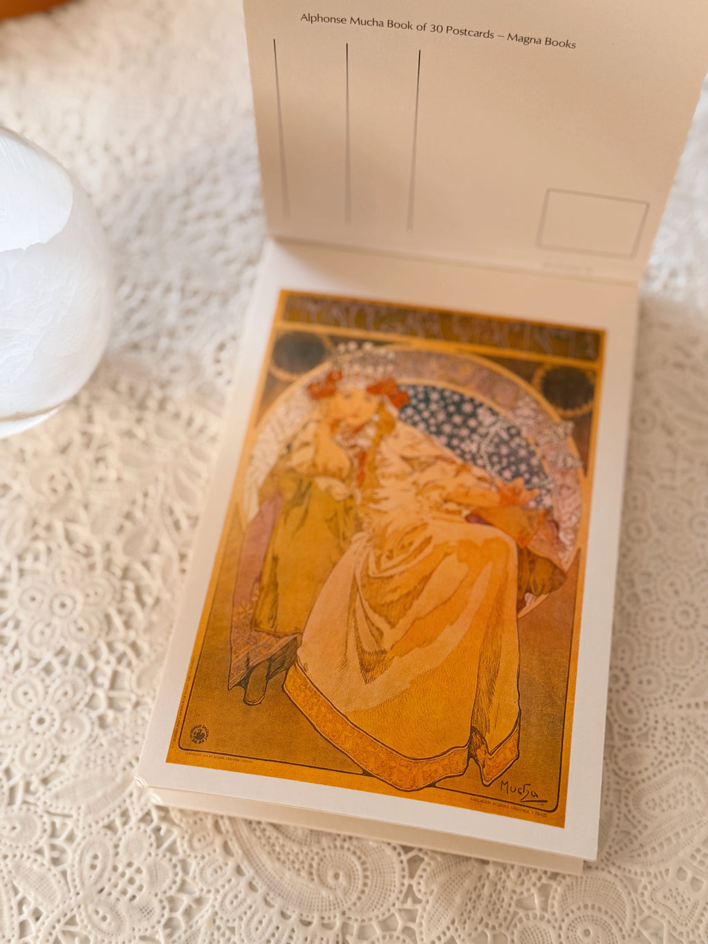 Vintage Mucha Postcard Book