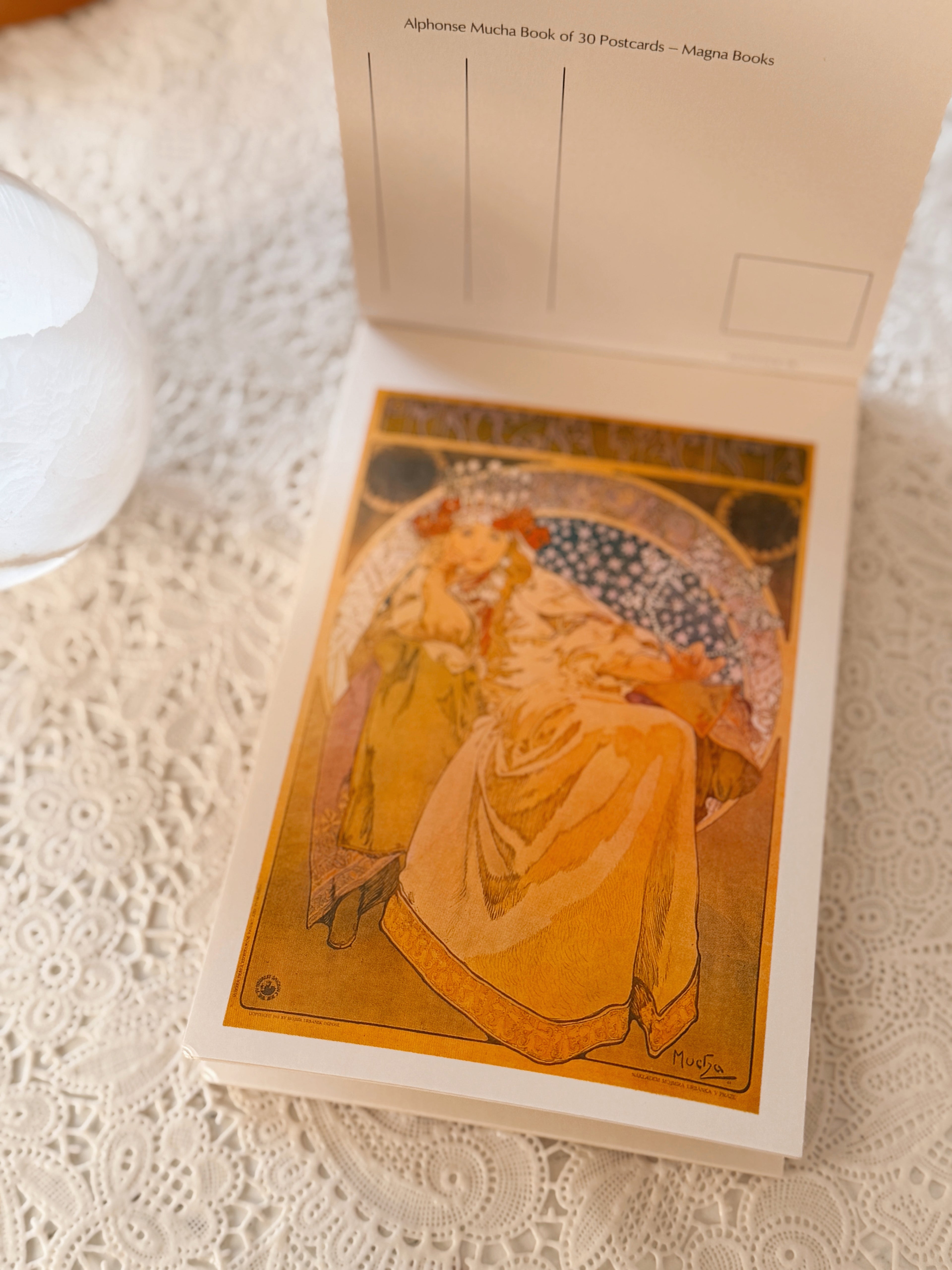 Vintage Mucha Postcard Book