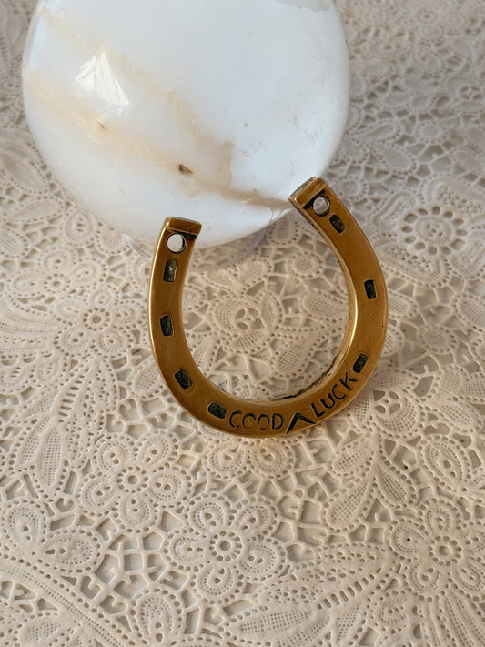 Vintage Brass Good Luck Horseshoe