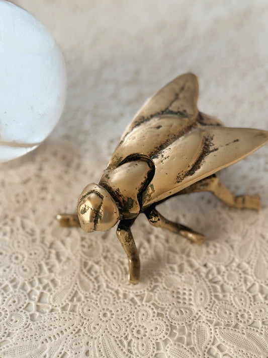 Vintage Brass Insect Trinket Dish