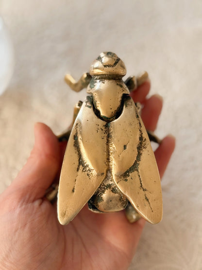 Vintage Brass Insect Trinket Dish