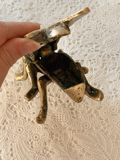 Vintage Brass Insect Trinket Dish