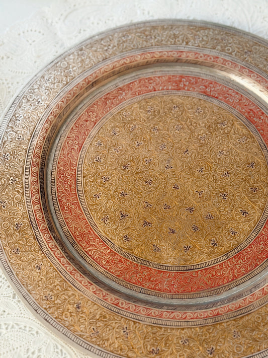 Vintage Brass + Red Spell Plate | Tray (UK ONLY)