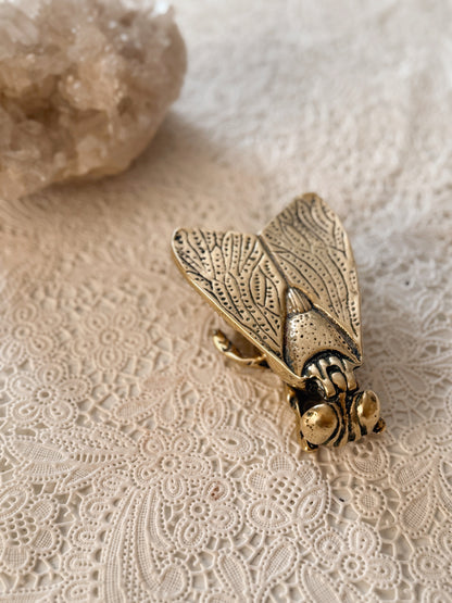 Vintage Brass Insect Trinket Dish