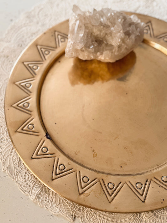 Vintage Large Brass Tray | Spell Plate (UK ONLY)