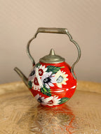 Vintage Brass Handpainted Teapot