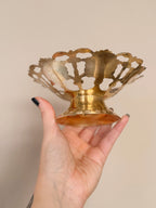 Vintage Brass + Enamel Trinket Bowl