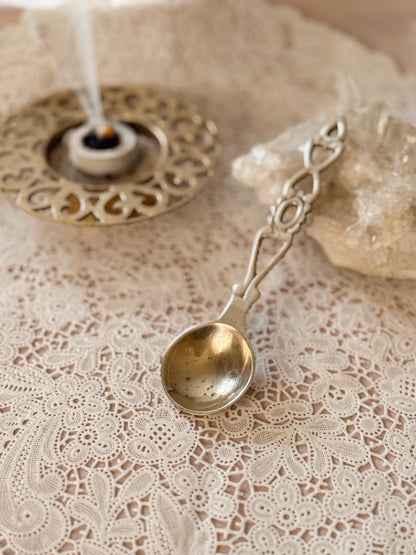 Vintage Small Brass Lovespoon