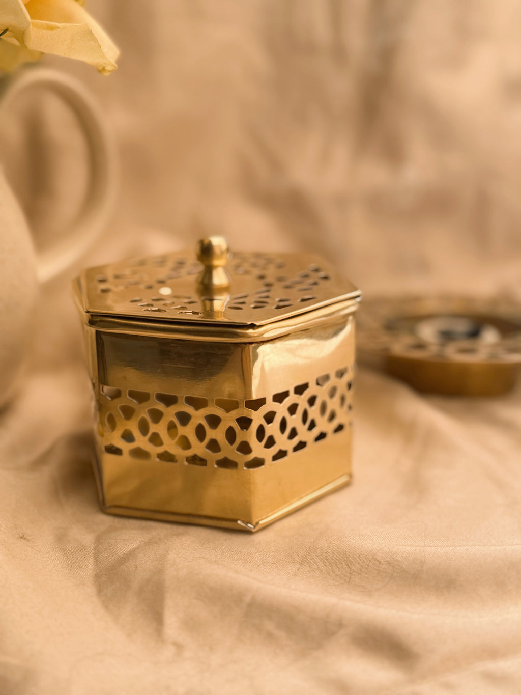 Vintage Brass Trinket Box