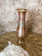 Vintage Brass + Enamel Vase