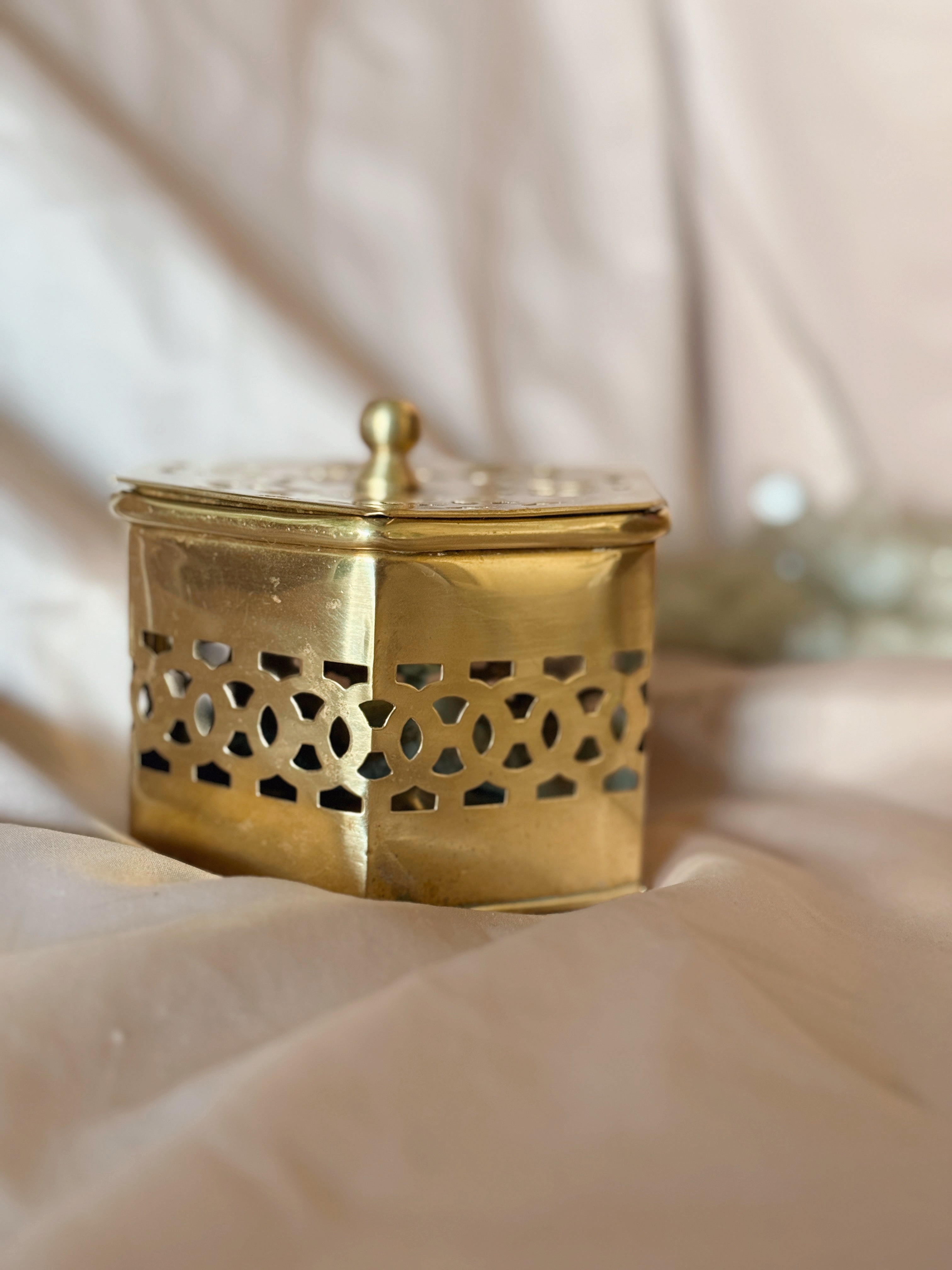 Vintage Brass Trinket Box