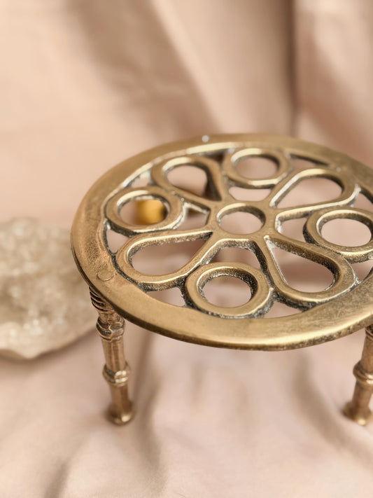 Vintage Brass Trivet Stand