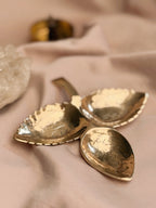 Vintage Brass Leaf Trinket Dish