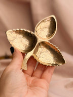 Vintage Brass Leaf Trinket Dish