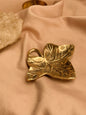 Vintage Brass Leaf Trinket Dish