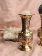 Vintage Brass Pair of Vases