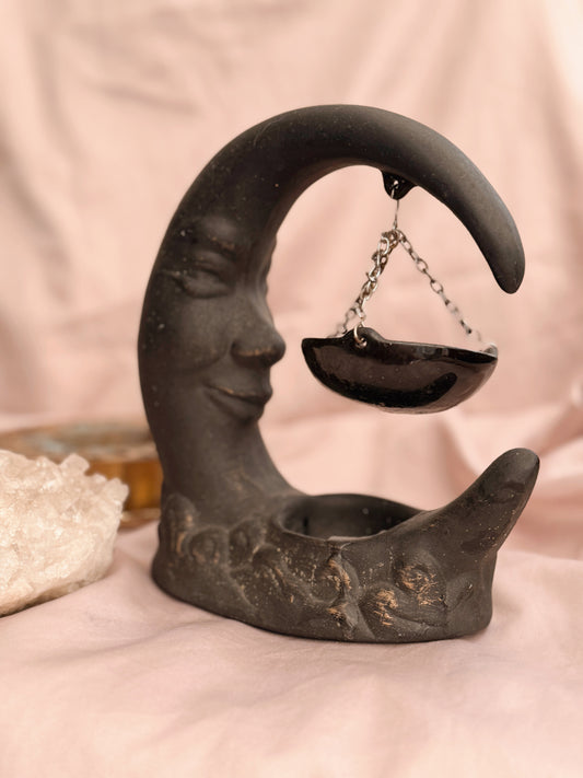 Vintage 90s Moon Face Oil Burner