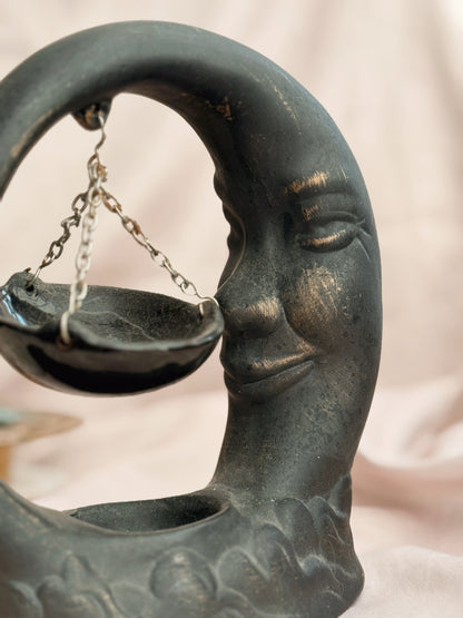 Vintage 90s Moon Face Oil Burner