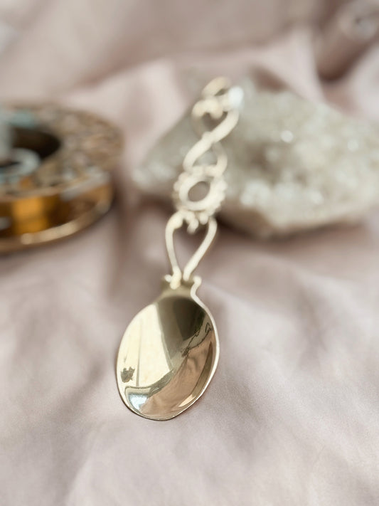 Vintage Brass Love Spoon